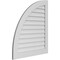 Ekena Millwork Quarter Round Top Left Surface Mount PVC Gable Vent w/ 3-1/2"W x 1"P Standard Frame, 34"W x 38"H GVPQL34X3801SN - alternate 2